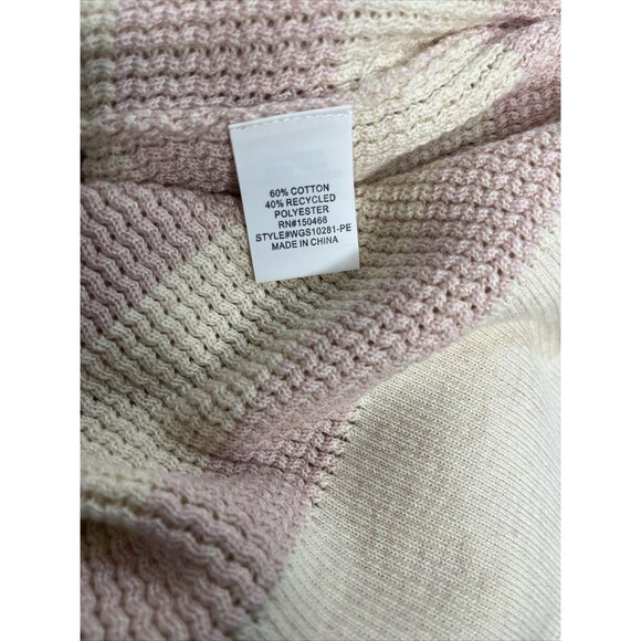 Market & Spruce Sweater Womens Small Petite Pink Tawnee Waffle Stitch Pullover - Picture 12 of 12